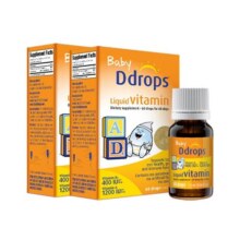 Ddrops婴幼儿ad滴剂维生素ad非胶囊幼儿d3宝宝补钙儿童婴儿AD*2