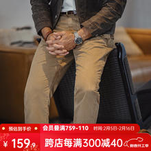 马登 工装 美式复古重磅休闲裤阿美咔叽斜纹长裤纯棉卡其直筒裤子男秋 卡其色 28