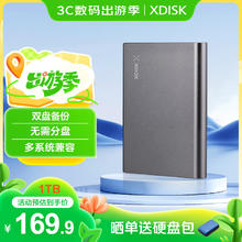 小盘 XDISK 小盘 USB3.0 移动硬盘 1TB 2.5英寸 太空灰 金属
