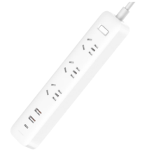 plus会员：小米 米家插线板20W快充版（2A1C）USB插座 总控开关 全长1.8米 白色
