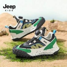 Jeep Kids 吉普 儿童旋钮扣网面透气运动鞋 4色