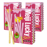 meiji 明治 乐喜草莓味涂层饼干条45g*3盒