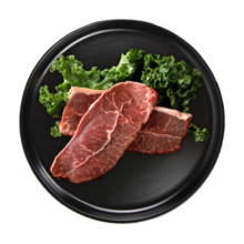 恒都 国产谷饲板腱原切牛排600g（5-7片）牛肉烧烤健身轻食