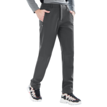 探拓（TECTOP）冲锋裤男加绒保暖防风软壳裤登山徒步裤 男款深灰 XL
