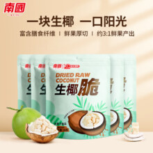 南国生椰脆块30gx5袋海南特产香烤椰子肉椰子脆块角脆片休闲零食