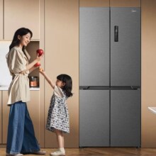 新品上市、PLUS会员：Midea 美的508 M60双系统十字四门家用冰箱超薄平嵌双循环 BCD-508WUSPZM(E) 星尘砂