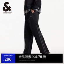 杰克琼斯 夏季直筒宽松弹力轻便薄款休闲裤 E40黑色