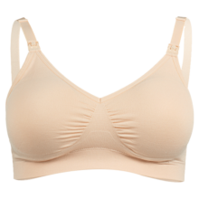美德乐（Medela）哺乳文胸产后喂奶孕妇内衣单层前开扣轻盈款 奶油色 L