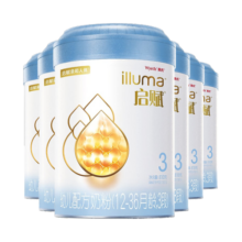 惠氏「官方授权」启赋(illuma)蓝钻 HMO亲和人体婴幼儿配方奶粉 3段 * 810g 6罐