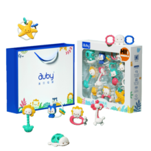 澳贝（auby）手摇铃礼盒0-1岁婴幼儿玩具新生儿礼盒牙胶0-6个月安抚满月礼物