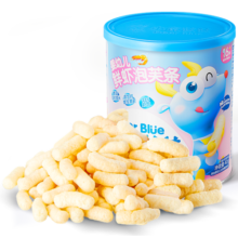 小鹿蓝蓝婴幼儿泡芙条鲜虾味42g6月宝宝零食手指泡芙辅食条饼干吸口水