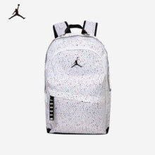 NIKE JORDAN 耐克AJ双肩背包大学生电脑包男女大容量书包 白色/白色/黑色 8/20(49x30x17cm)