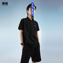 黑鲸 海澜之家旗下后背印花短袖polo衫男休闲翻领polo男士 CNTPW23001A