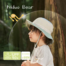 尼多熊 niduo bear 儿童防晒帽婴儿帽子防紫外线遮阳帽渔夫帽宝宝帽子夏季薄款