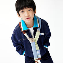 gxg.kids GXG童装春秋儿童外套男童翻领拉链牛仔上衣