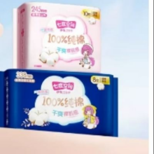 88VIP：七度空间 卫生巾 245mm*10片*1包+338mm*8片*1包12.81元包邮+239淘金币