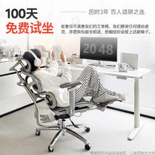 歌德利 J2人体工学椅护腰透气电脑办公椅靠背舒适家用电竞老板椅子 龙纹灰+4D扶手+铝合金脚+包安装