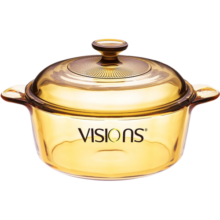 康宁（VISIONS）2.25L汤锅耐热玻璃锅炖锅煮锅透明玻璃火锅 无涂层锅身 VS-22玻璃锅 20.5cm