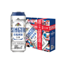 限13号：TsingTao 青岛啤酒 全麦白啤 500ml*10罐 礼盒装
