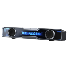 漫步者花再Halo SoundBar桌面音响音箱家用台式电脑游戏音响长条有线音箱蓝牙5.4RGB灯效 破界黑