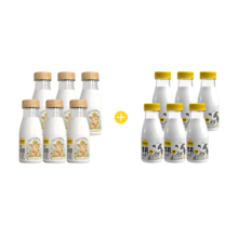 认养一头牛4.0蛋白新鲜牛奶组合 娟姗200ml*6瓶＋荷斯坦200ml*6瓶 源头直发