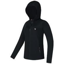 FILA 女士针织连帽外套2025春简约基础运动上衣