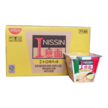 日清 方便面 I意面 芝士培根风味 100g*12碗整箱装意大利面