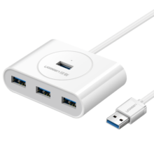 绿联USB3.0分线器扩展坞 高速4口拓展坞HUB集线器 笔记本台式电脑一拖四多接口转换器延长线 1.5米