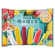 限8号：Wall's 和路雪 乳酸爽 百香橙+鸭屎香+西瓜+杨梅+菠萝 66g*6支 组合装