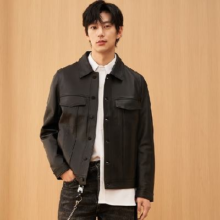 20点：gxg.jeans男装皮衣 帅气绵羊皮夹克