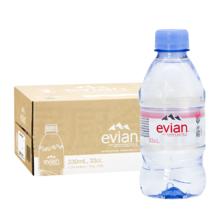 evian 法国原装进口Evian依云矿泉水330ml24瓶天然饮用水弱碱全国包邮