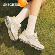 斯凯奇（Skechers）奶茶熊休闲运动鞋女子时尚厚底老爹鞋熊猫鞋节日礼物149238 自然色/NAT 35