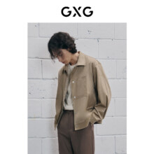 GXG男装 卡其色仿麂皮夹克外套