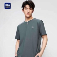 HLA海澜之家 男士Y领短袖T恤HNTBJ2Y235A