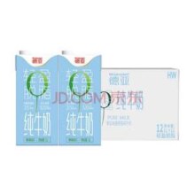 德国进口，Weidendorf 德亚 欧洲牧场轻盈脱脂高钙纯牛奶 1L*12盒