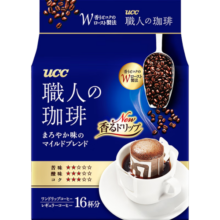 悠诗诗（UCC） 日本进口滴滤挂耳咖啡粉（圆润柔和）7g*16包 有效期25年8月