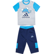 限尺码：adidas 卡通图案童装儿童透气休闲舒适运动套装