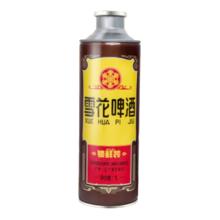 雪花 SNOW）啤酒 经典沈阳老雪 醇香啤酒 马口铁包装 1L 6罐 整箱装