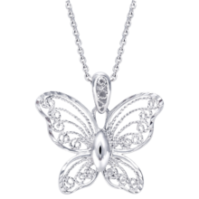 周生生Pt950铂金Daily Luxe蝴蝶白金铂金吊坠挂坠女款  85860P定价