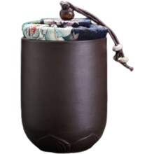 紫砂茶叶罐 莲花茶叶罐 1个