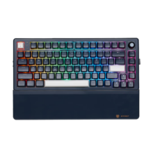黑峡谷（Hyeku）E2sPro 82键无线蓝牙三模客制化机械键盘 热插拔gasket自定义旋钮PBT键帽 午夜蓝 BOX丹霞轴