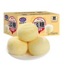 港荣蒸蛋糕淡糖老年人适合吃的整箱孕妇早餐小面包健康零休闲食品