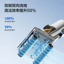 海尔（Haier）双动力洗地机Z10Pro 无线智能拖地机洗拖一体 双滚刷自动清洁 吸尘拖地一体机 白色