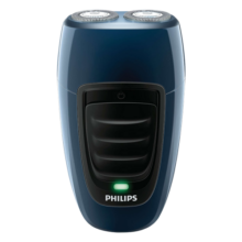 飞利浦（PHILIPS）男士电动剃须刀 旅行便携式胡须刀 进口双刀头出差小巧刮胡刀 生日礼物男 蓝色【充电款】