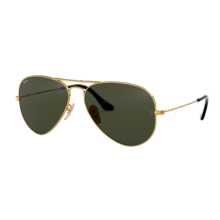 雷朋（RayBan）经典飞行员系列太阳镜开车骑行墨镜男女款户外防晒眼镜0RB3025 181金色镜框绿色镜片 尺寸62