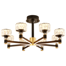 雷士（NVC）美式轻奢现代客厅灯灯臂发光具卧室餐厅吊灯灯饰WHXD70W/G-01