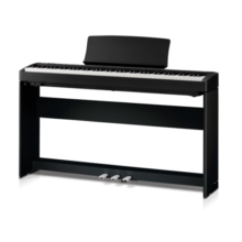 卡瓦依（KAWAI）ES120电钢琴便携立式重锤键盘智能蓝牙家用钢琴入门教学专业考级 ES120黑色+原装木架+三踏板