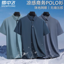 雪中飞 男士商务冰丝短袖POLO衫*2件 3色