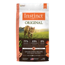 入会、PLUS包邮：INSTINCT天然百利无谷三文鱼配方全猫粮4.5磅/2kg