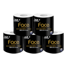 PLUS会员：洁柔 卷纸 黑face有芯 4层140克 5卷